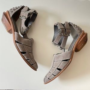 ALEXANDER WANG Buckle Suede strap Sandals